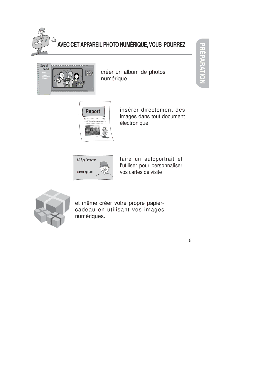 Samsung EC-D220SABA/FR manual Avec CET Appareil Photo NUMÉRIQUE, Vous Pourrez 