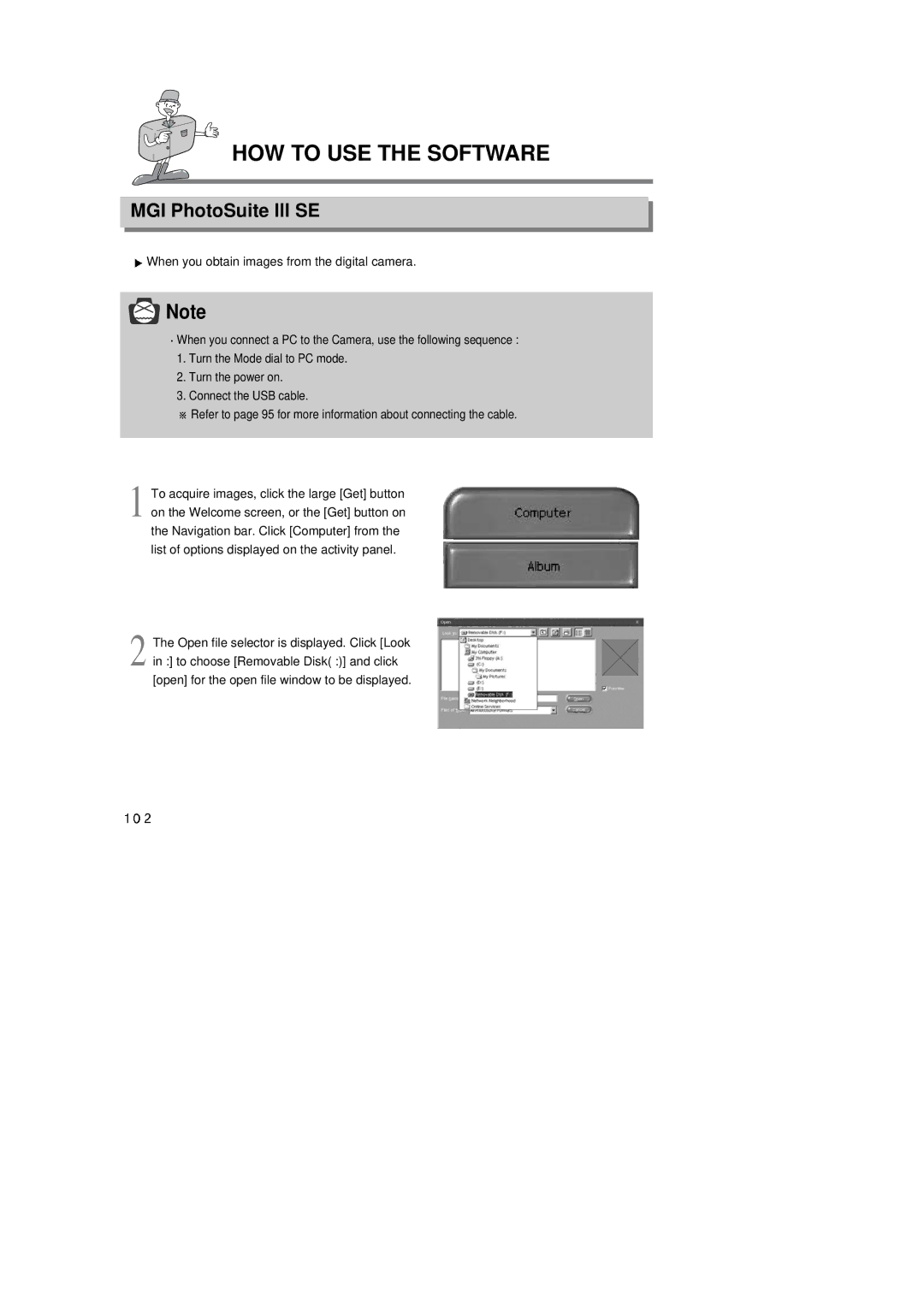 Samsung EC-D230ZSBA/E1 manual HOW to USE the Software 