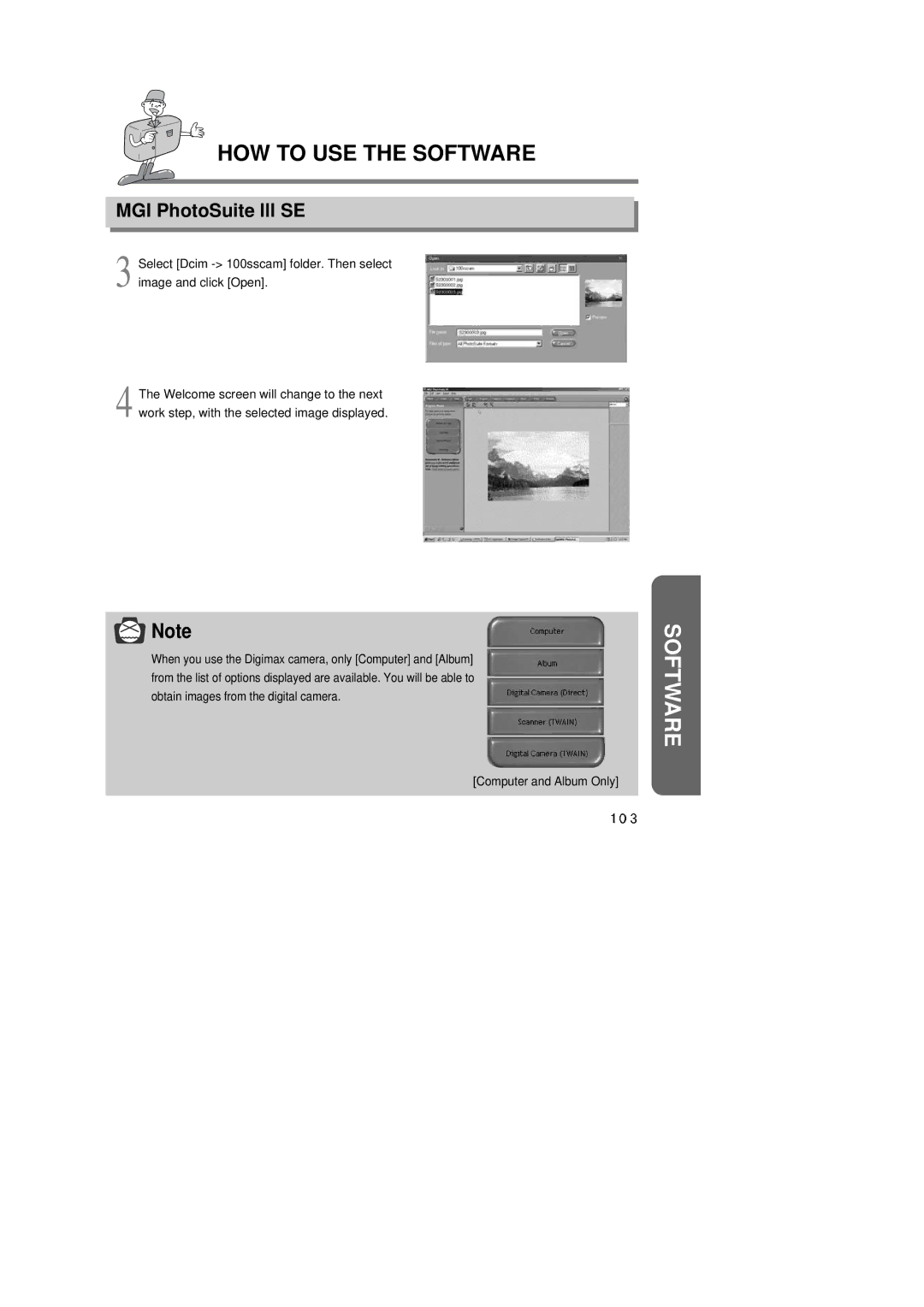 Samsung EC-D230ZSBA/E1 manual Software 