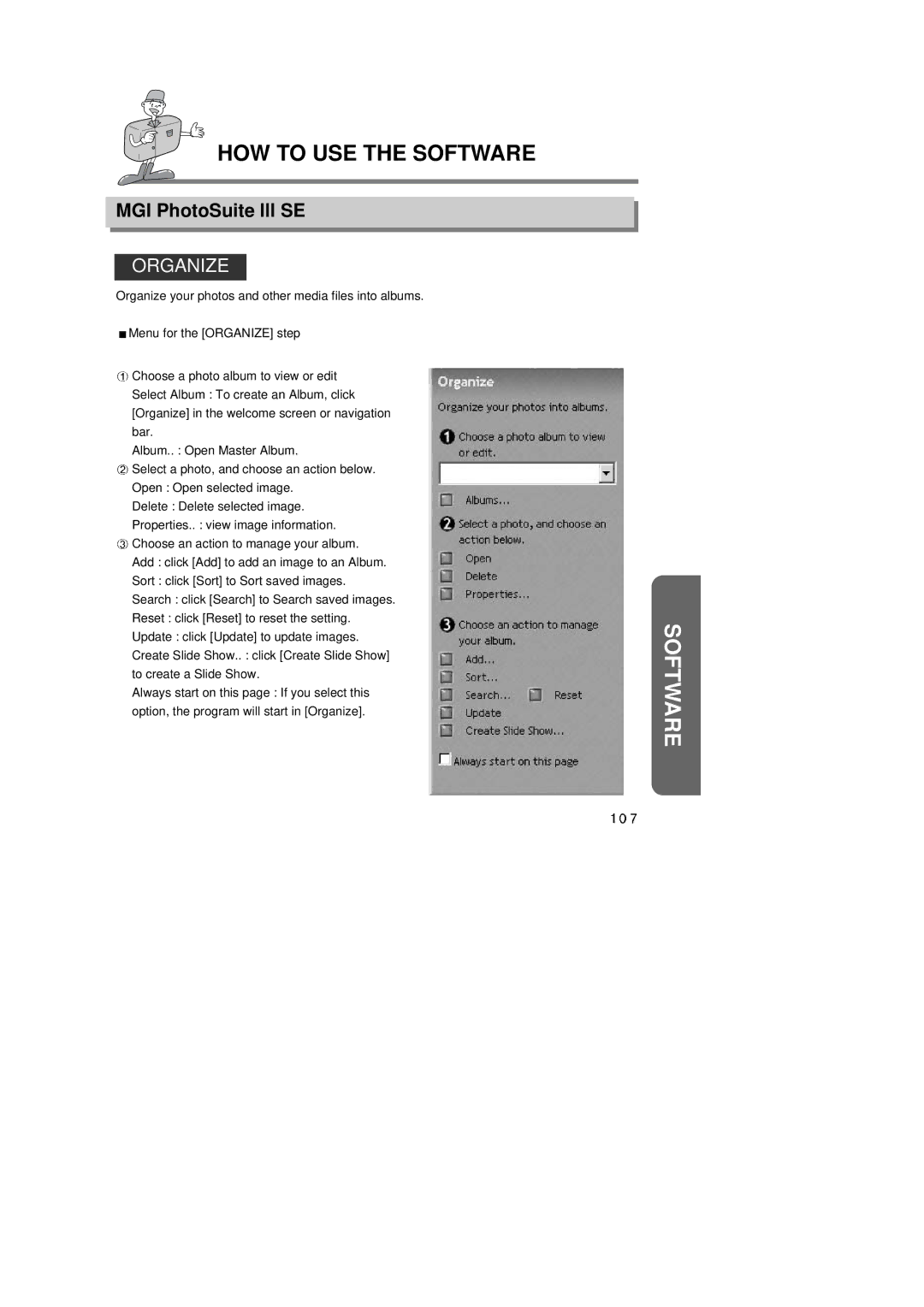 Samsung EC-D230ZSBA/E1 manual Organize 