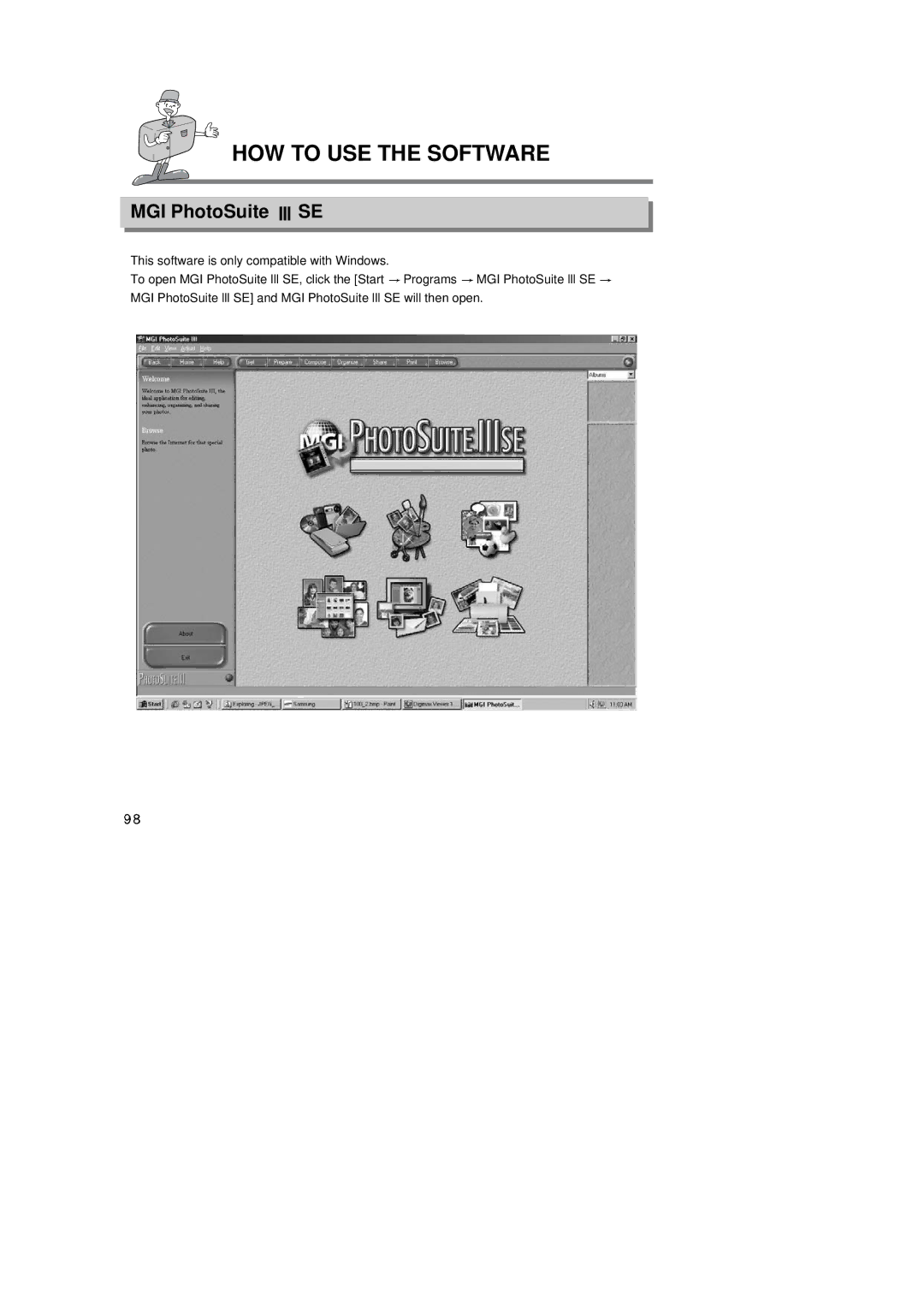 Samsung EC-D230ZSBA/E1 manual MGI PhotoSuite SE 