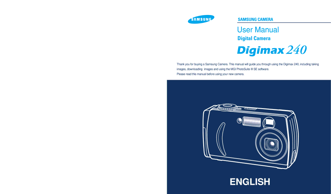 Samsung EC-D240ZSBA/E1 manual English 