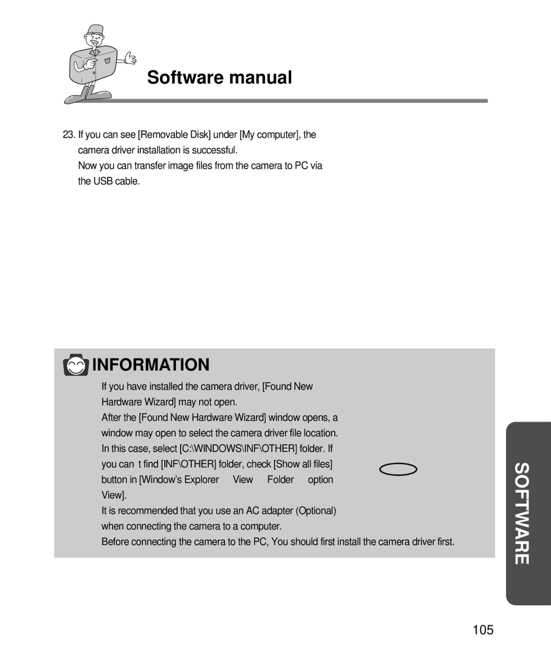 Samsung EC-D240ZSBA/E1 manual 105 