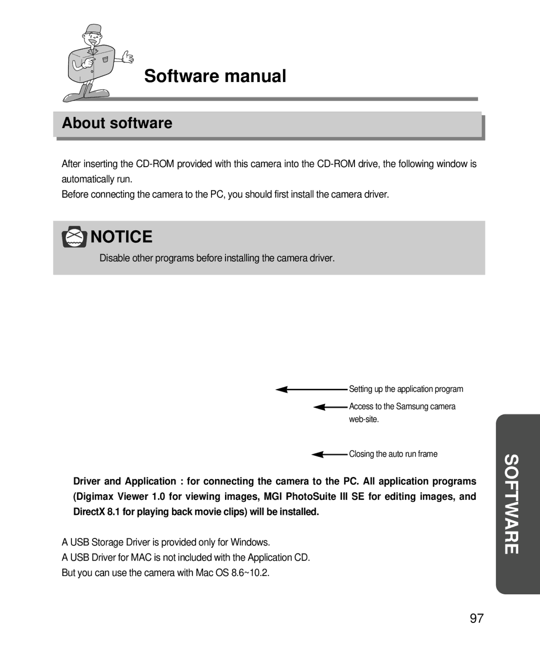 Samsung EC-D240ZSBA/E1 manual Software, About software 