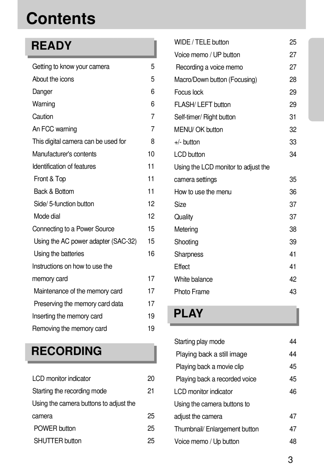 Samsung EC-D250ZSBA/E1 manual Contents 