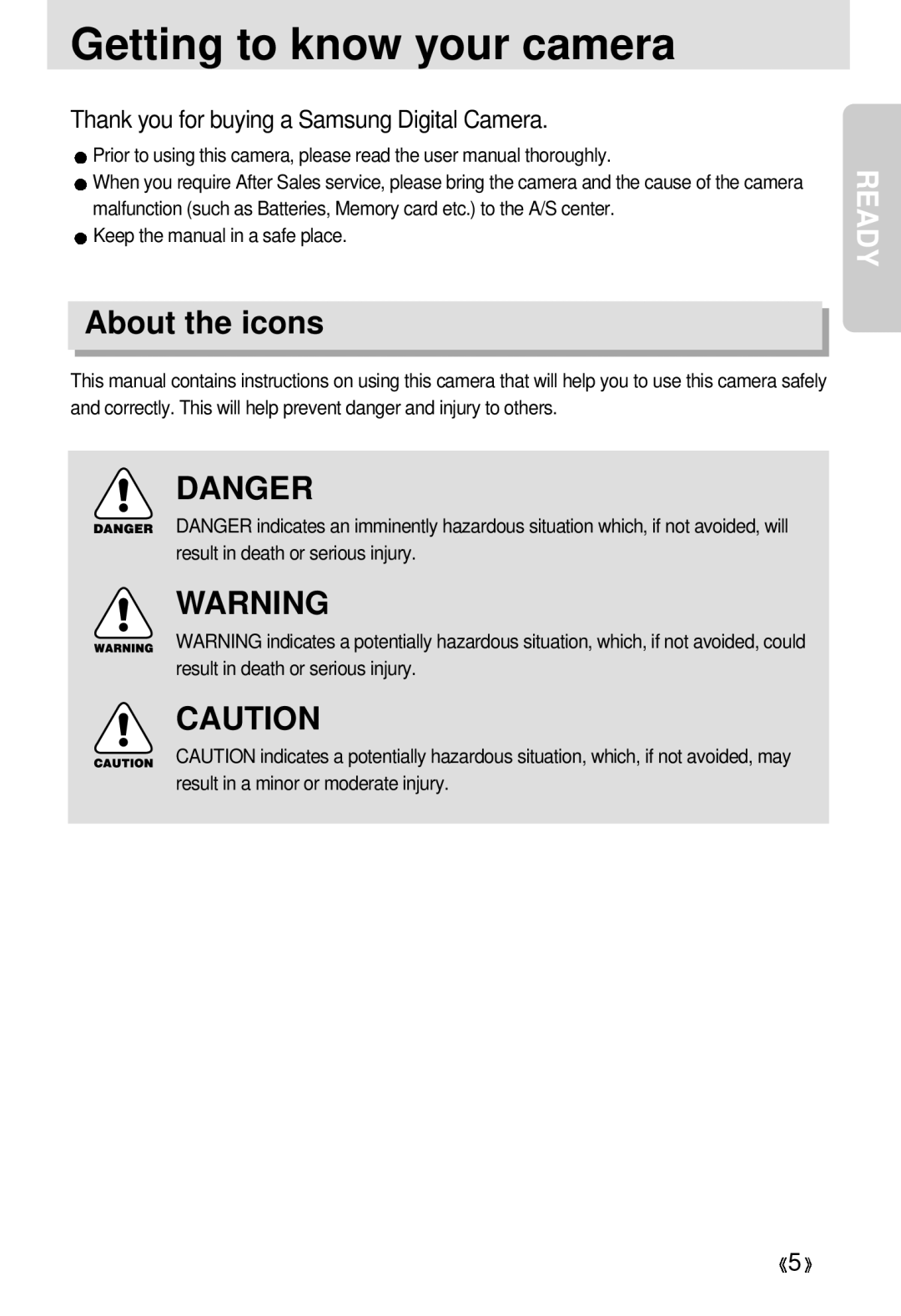 Samsung EC-D330ZSBA/E1 manual Getting to know your camera, Thank you for buying a Samsung Digital Camera 