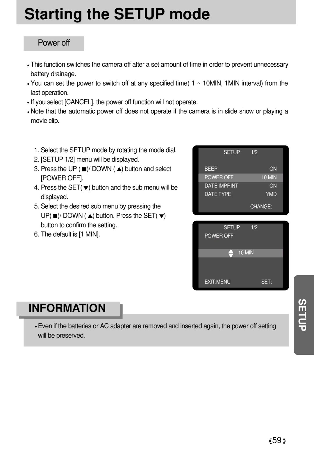 Samsung EC-D330ZSBA/E1 manual Power off 