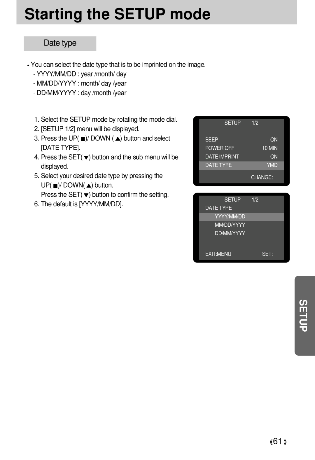 Samsung EC-D330ZSBA/E1 manual Date type 