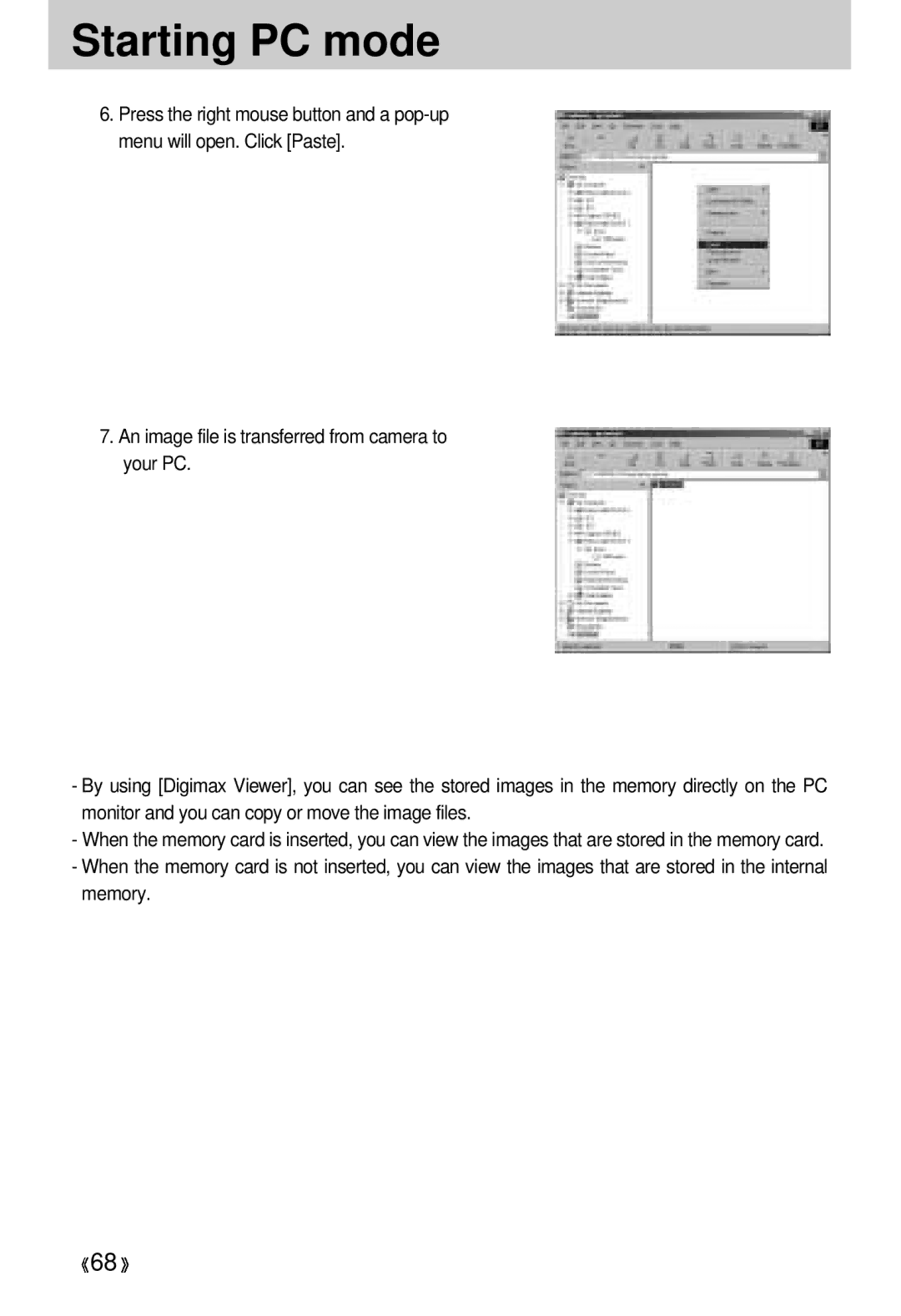 Samsung EC-D330ZSBA/E1 manual Starting PC mode 