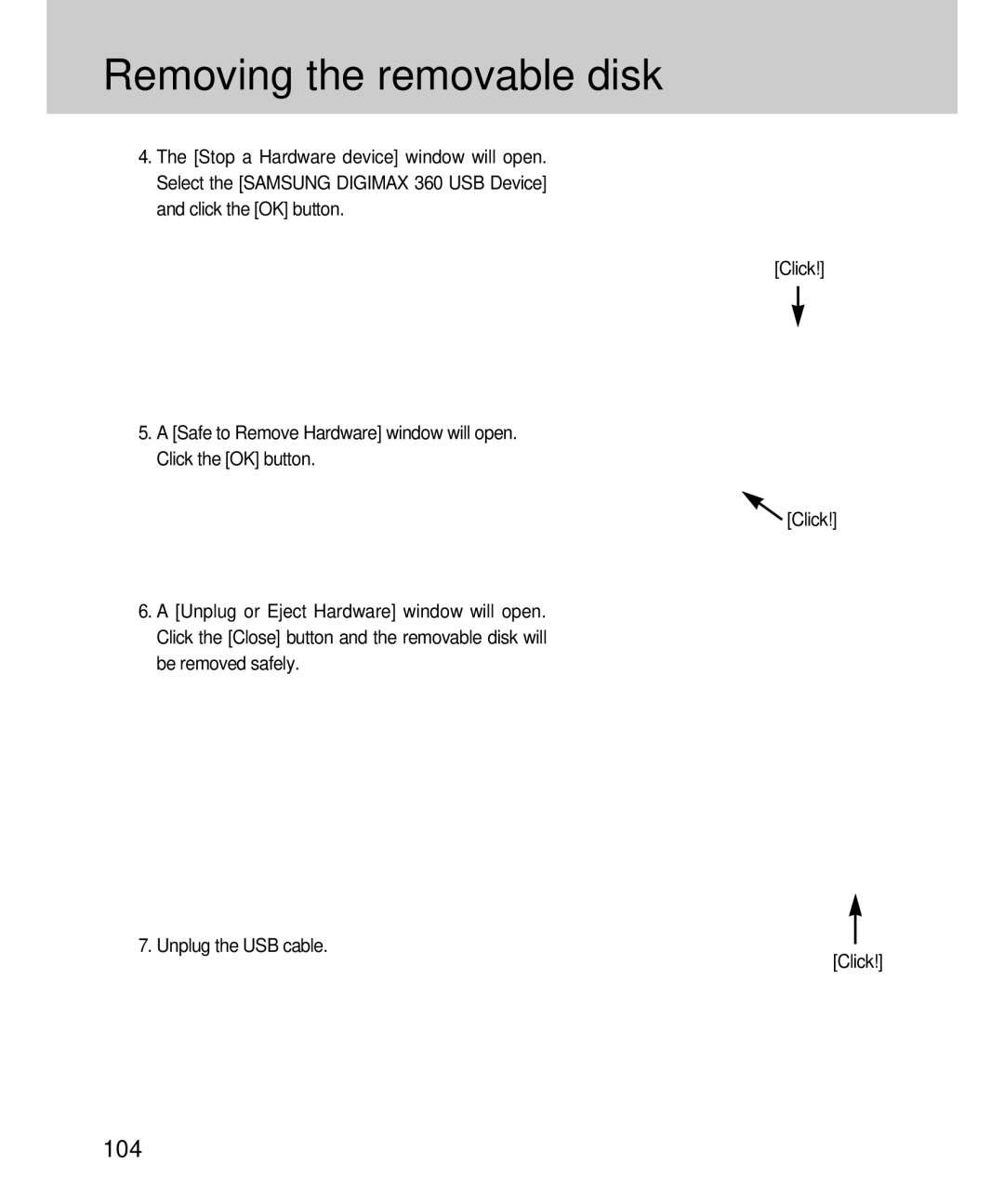 Samsung EC-D360ZSAA, EC-D360ZSBA/E1 manual 104 