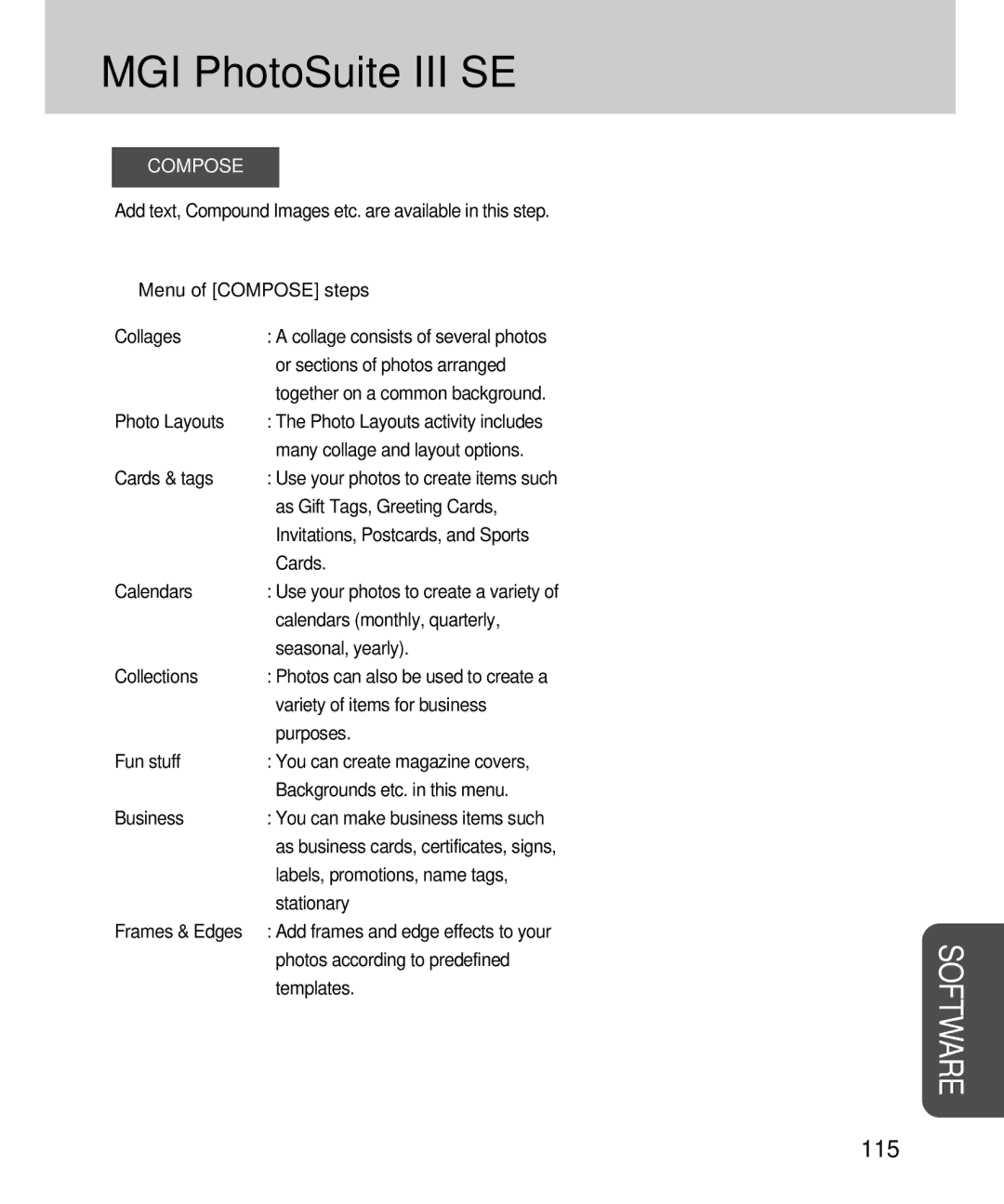 Samsung EC-D360ZSBA/E1, EC-D360ZSAA manual 115 