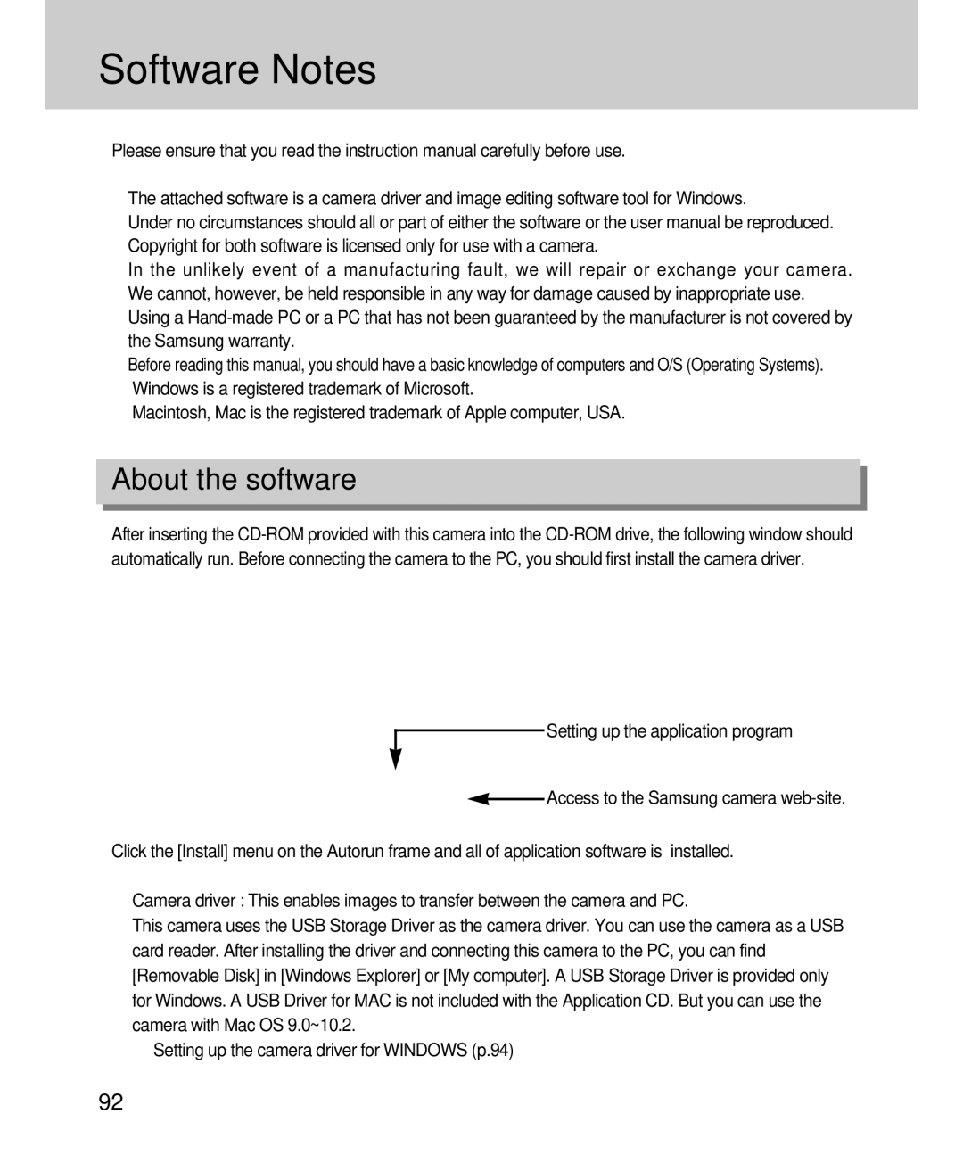 Samsung EC-D360ZSAA, EC-D360ZSBA/E1 manual Software Notes, About the software 