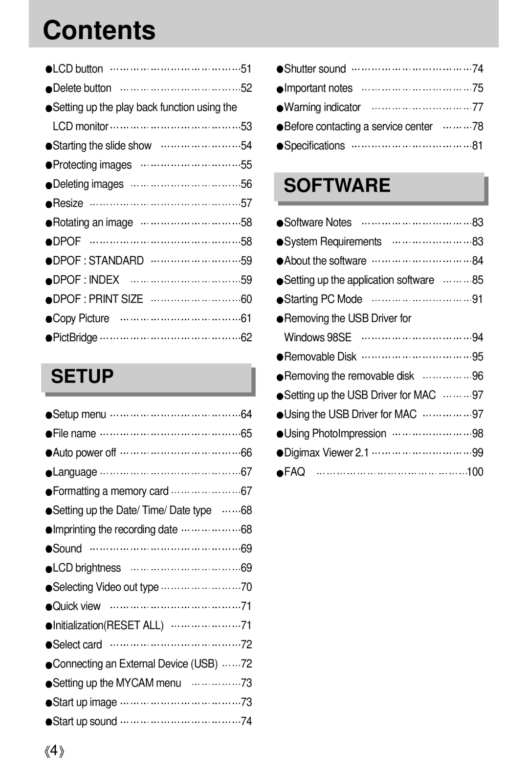 Samsung EC-D370ZSBA/FR, EC-D370ZSBA/GB, EC-D370ZSBB/E1, EC-D370ZSBB/GB Dpof Standard, Dpof Index, Dpof Print Size, Faq 