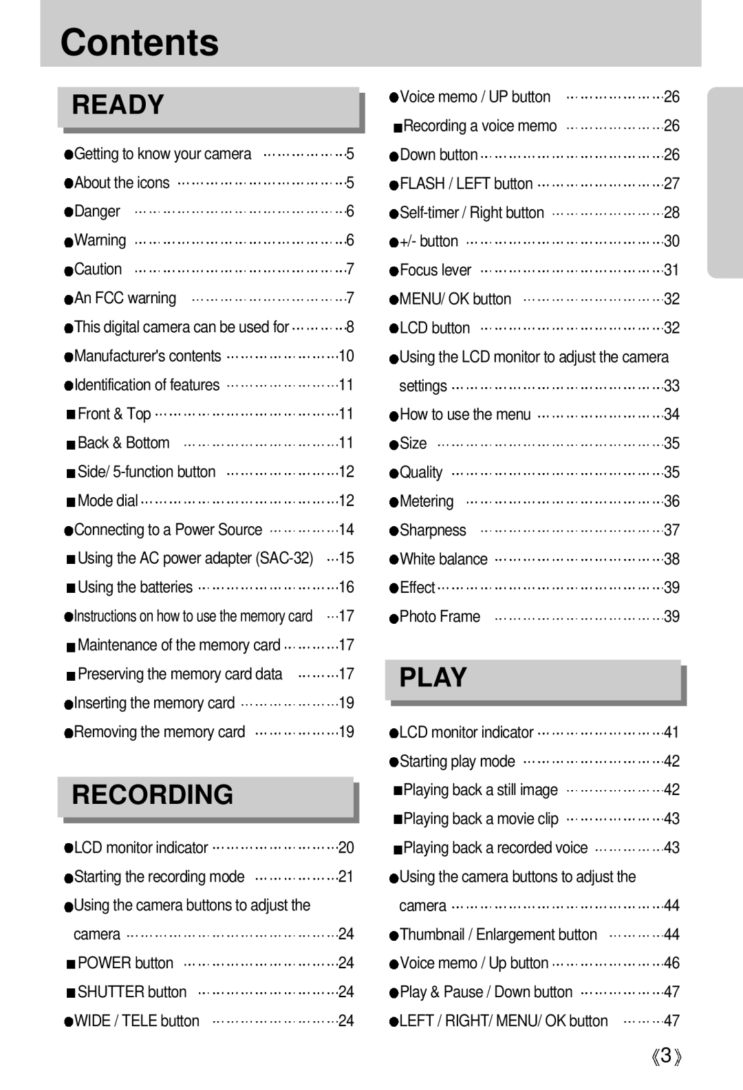 Samsung EC-D401ZSBA/E1, EC-D401ZSBB/E1 manual Contents 