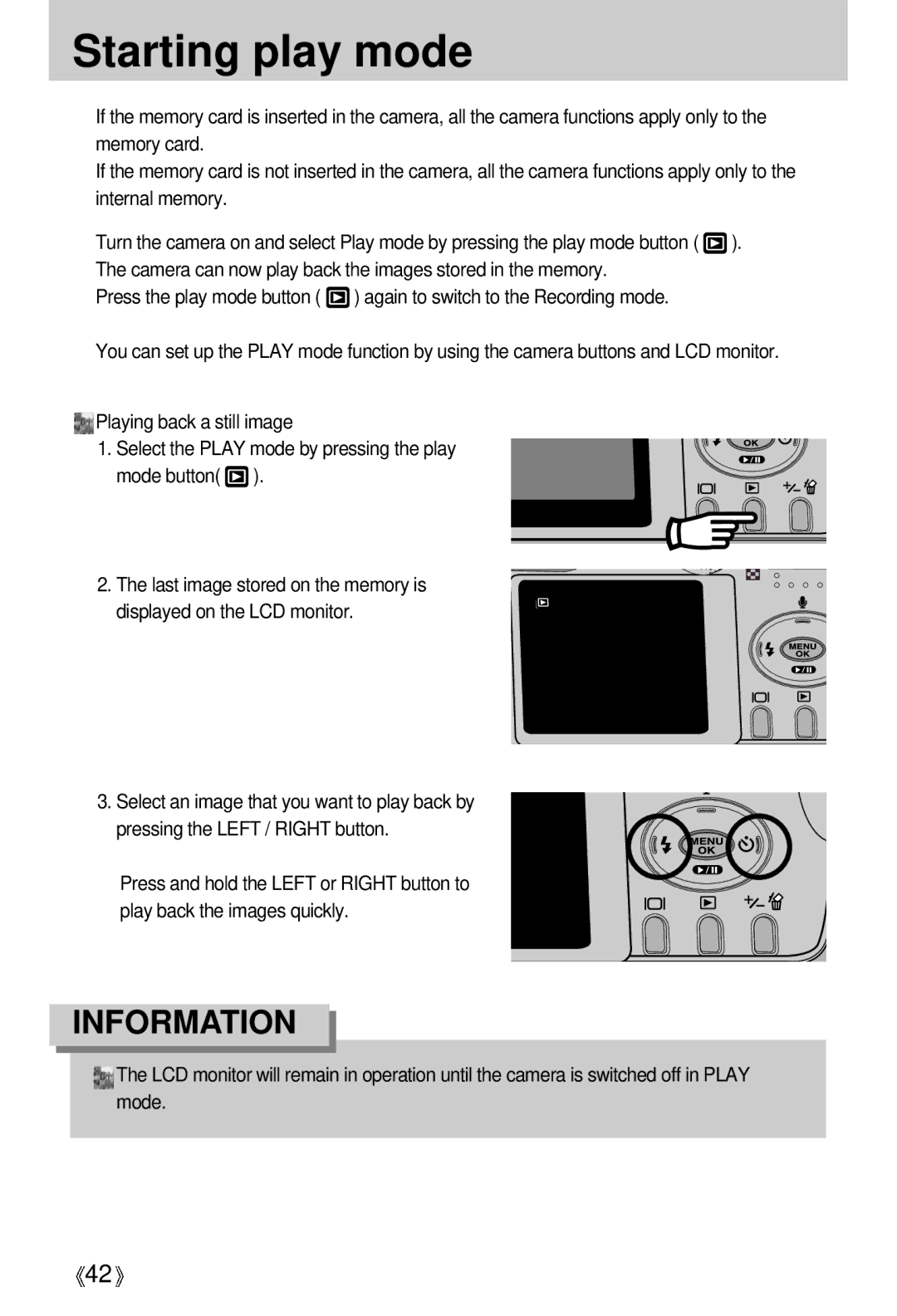 Samsung EC-D401ZSBB/E1, EC-D401ZSBA/E1 manual Starting play mode 