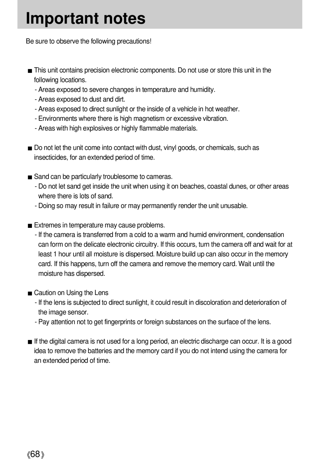 Samsung EC-D401ZSBB/E1, EC-D401ZSBA/E1 manual Important notes 