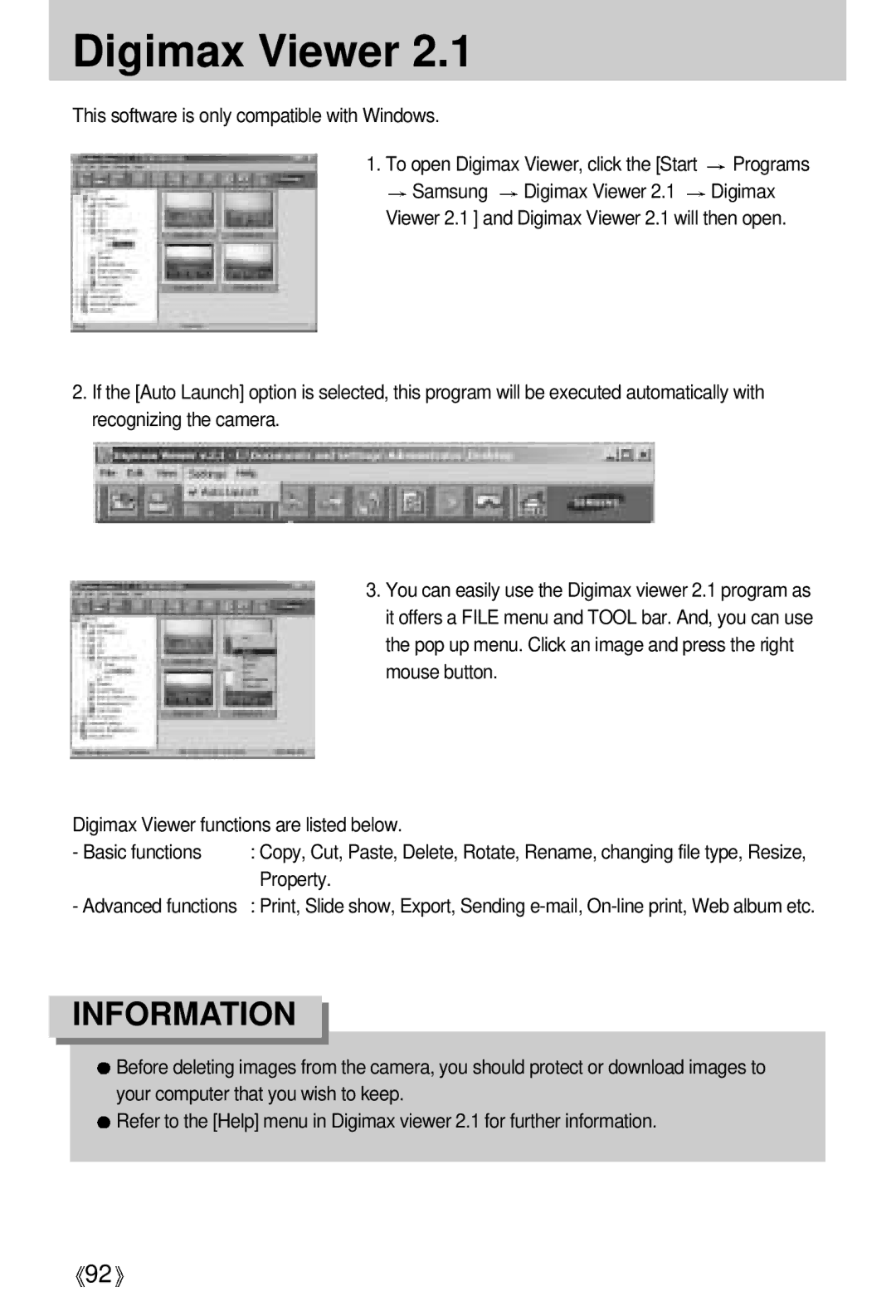 Samsung EC-D401ZSBB/E1, EC-D401ZSBA/E1 manual Digimax Viewer, Property 