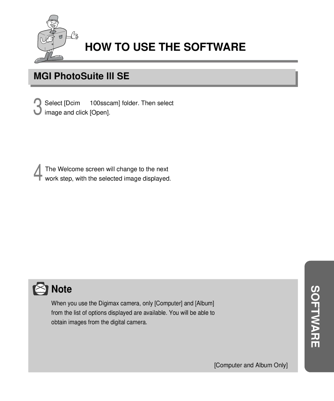 Samsung EC-D340ZSBA/E1, EC-D410ZSBA/E1 manual Software 