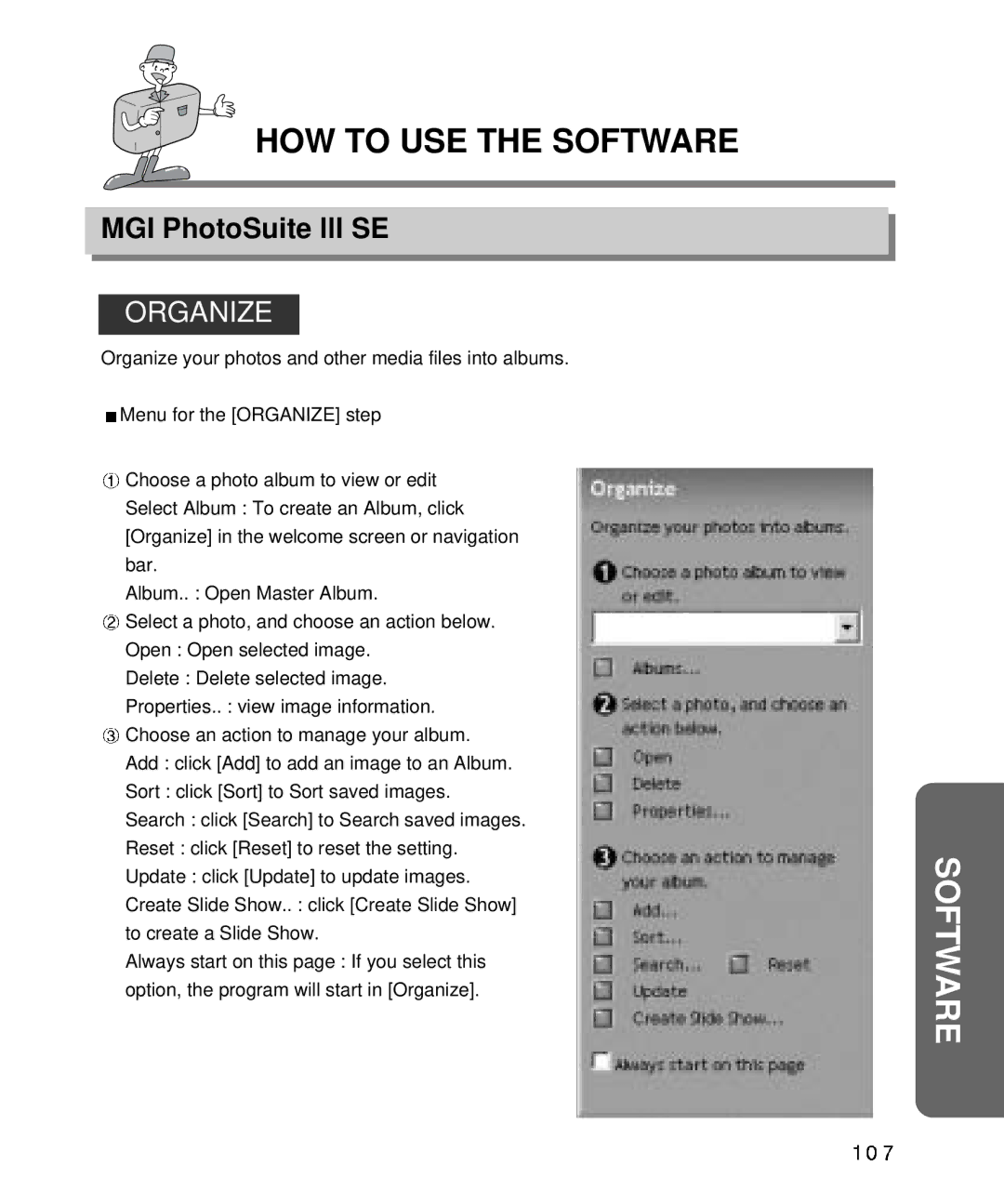 Samsung EC-D340ZSBA/E1, EC-D410ZSBA/E1 manual Organize 