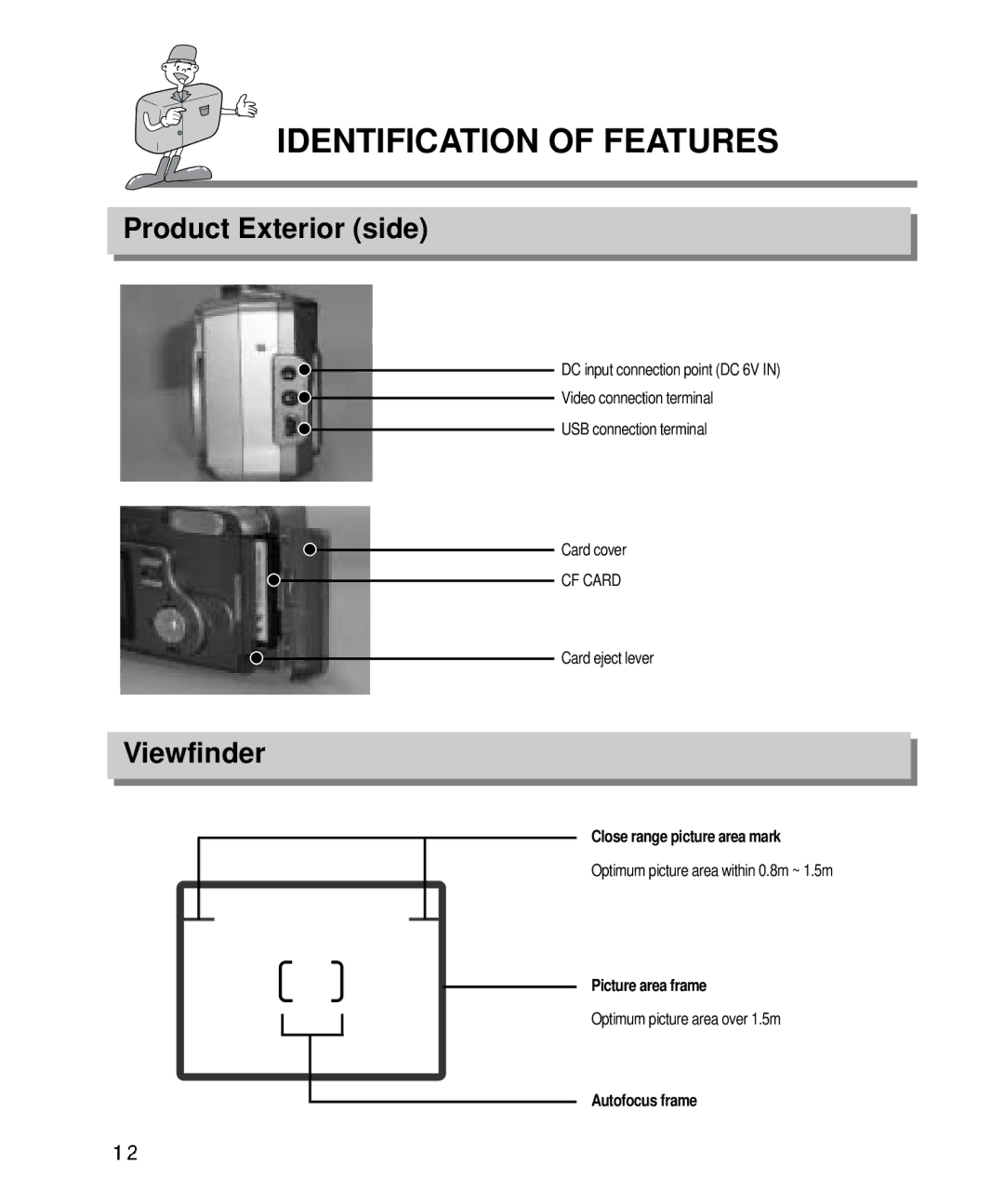 Samsung EC-D410ZSBA/E1, EC-D340ZSBA/E1 manual Product Exterior side, Viewfinder 