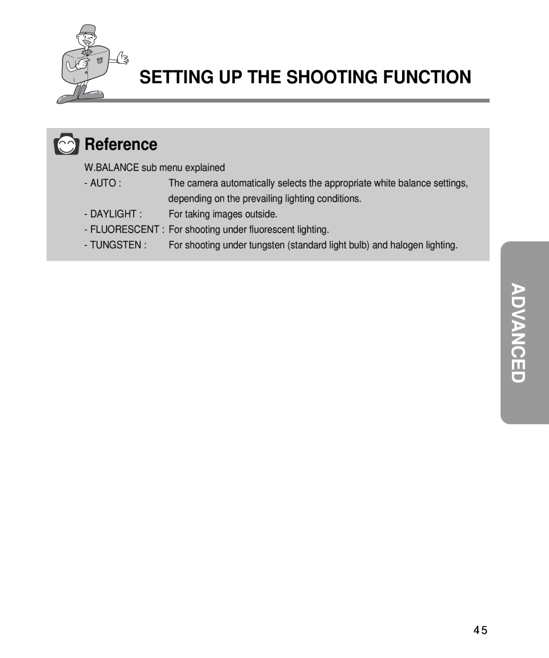 Samsung EC-D340ZSBA/E1, EC-D410ZSBA/E1 manual Advanced 