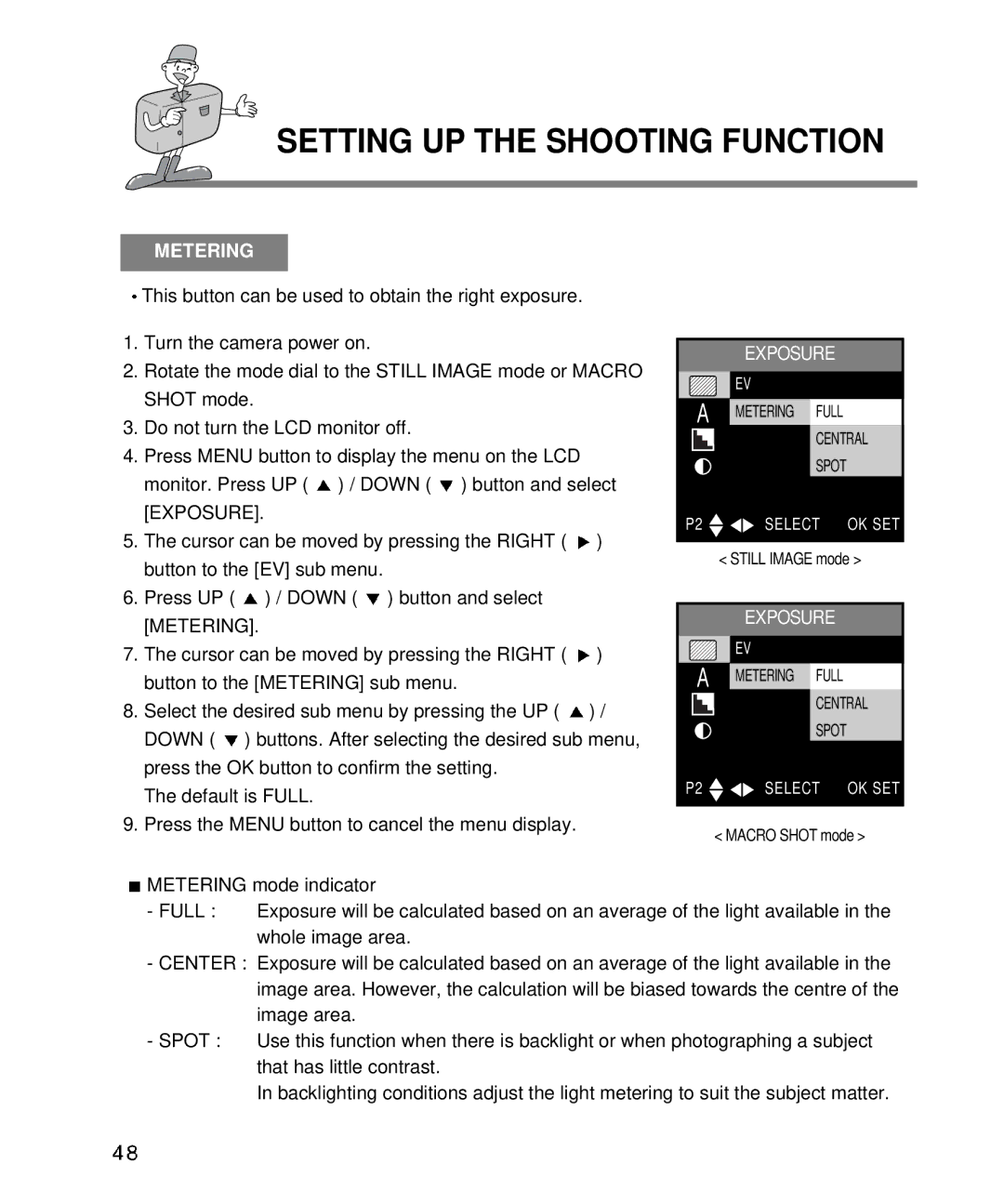 Samsung EC-D410ZSBA/E1, EC-D340ZSBA/E1 manual Metering 