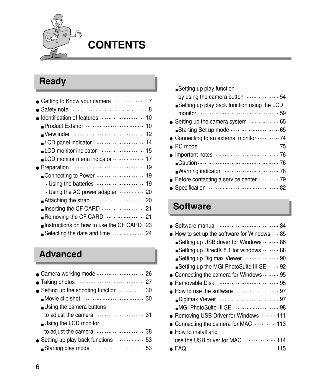 Samsung EC-D410ZSBA/E1, EC-D340ZSBA/E1 manual Contents 