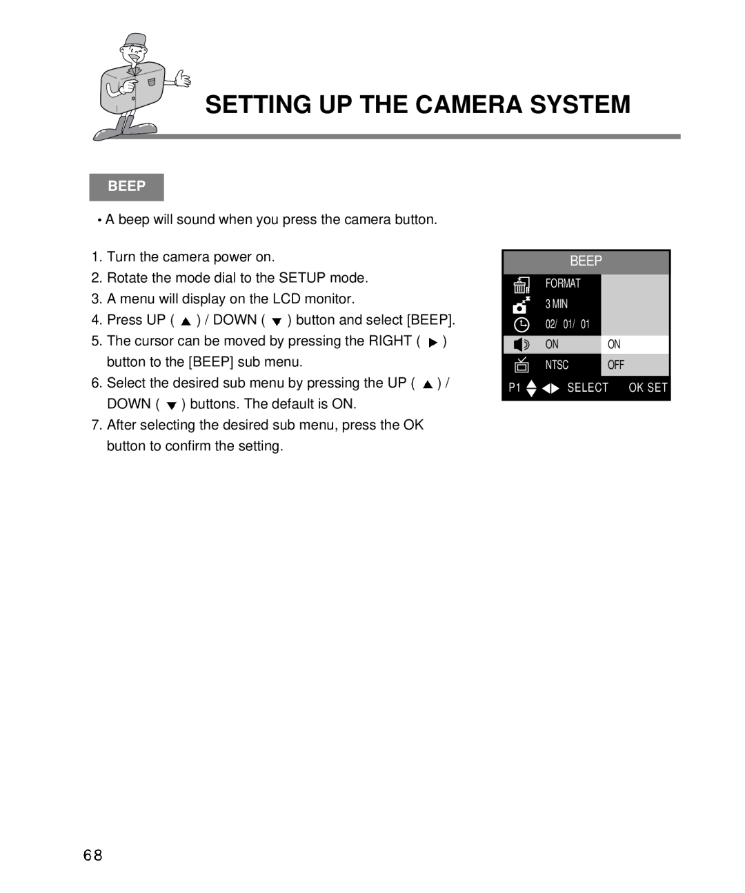 Samsung EC-D410ZSBA/E1, EC-D340ZSBA/E1 manual Beep 