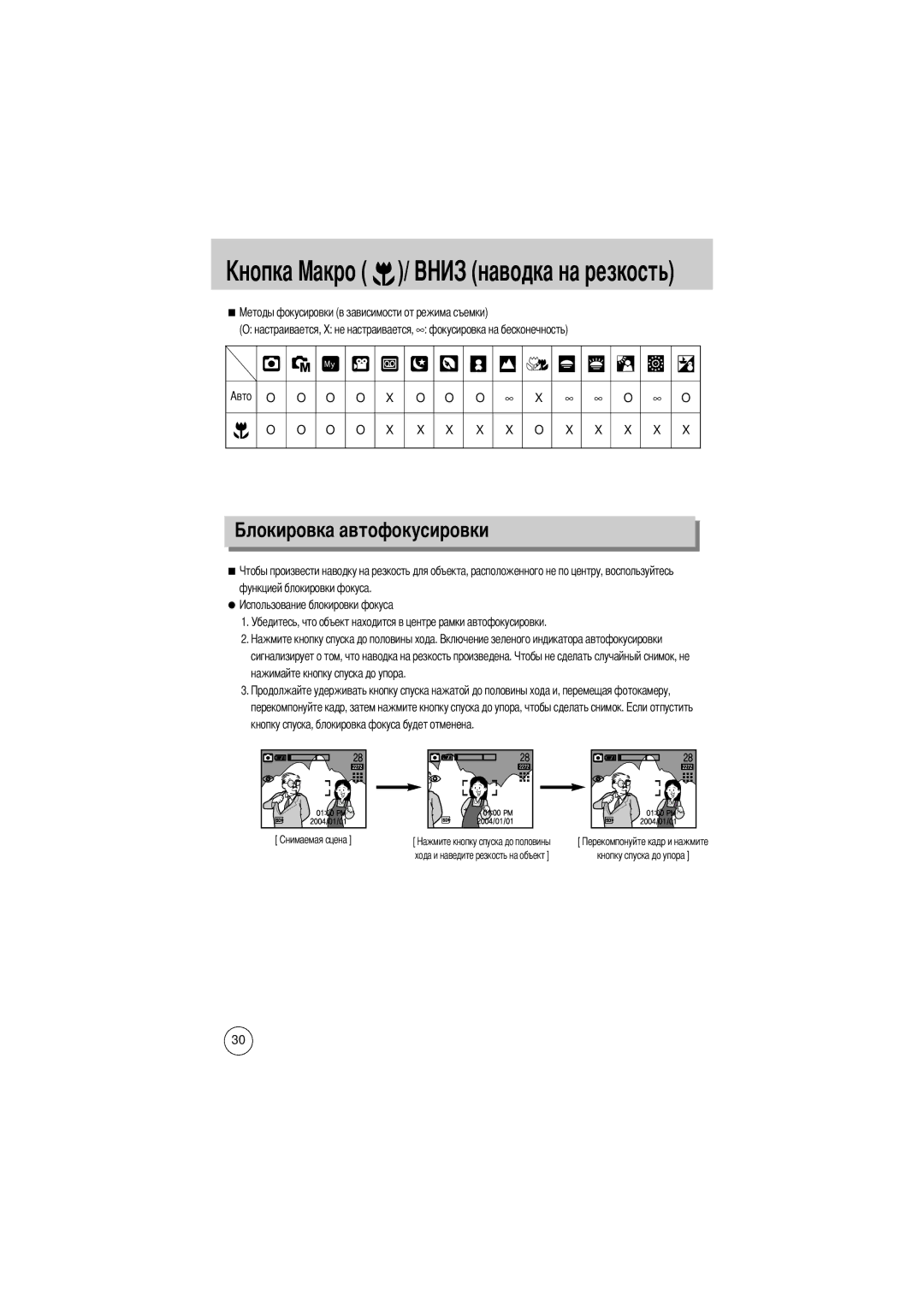 Samsung EC-D430ZSAA, EC-D430ZSBA/FR, EC-D430ZSAB, EC-D430ZSBA/GB, EC-D430ZSBA/US manual Ость, Усировки, ∞ ∞ 