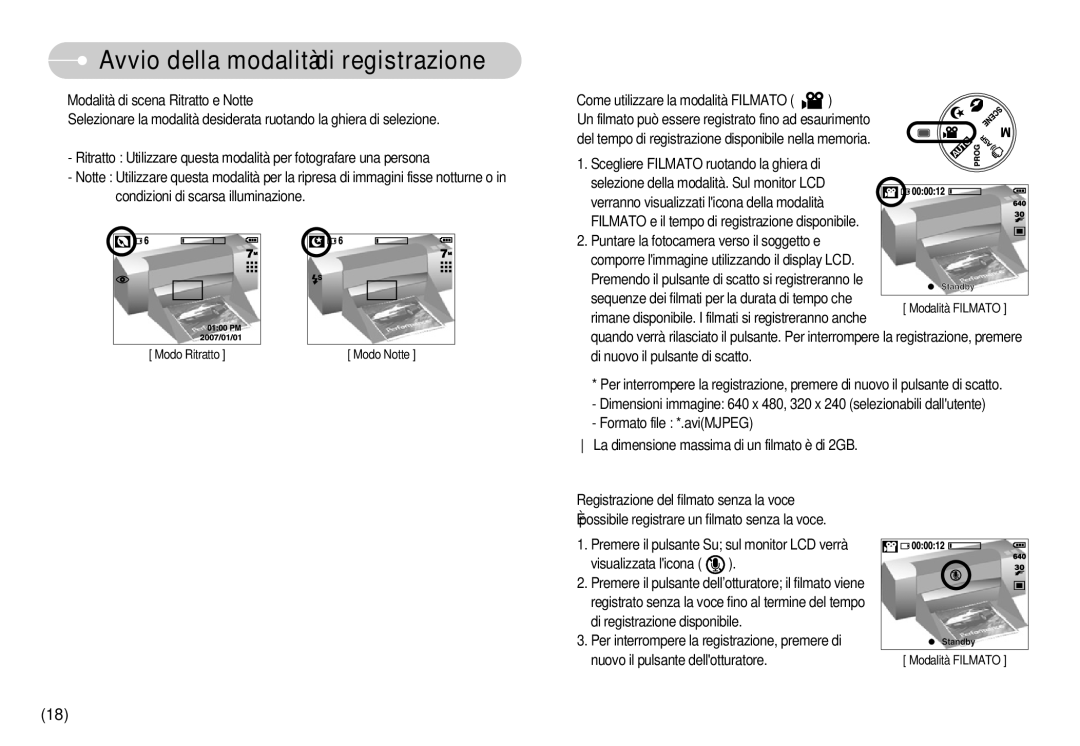 Samsung EC-D60ZZSFB/IT Come utilizzare la modalità Filmato, Di registrazione disponibile, Nuovo il pulsante dellotturatore 