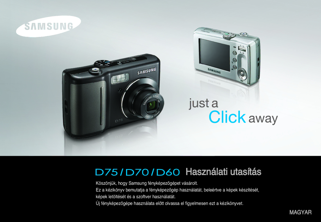 Samsung EC-D60ZZBHB/DE manual Használati utasítás 