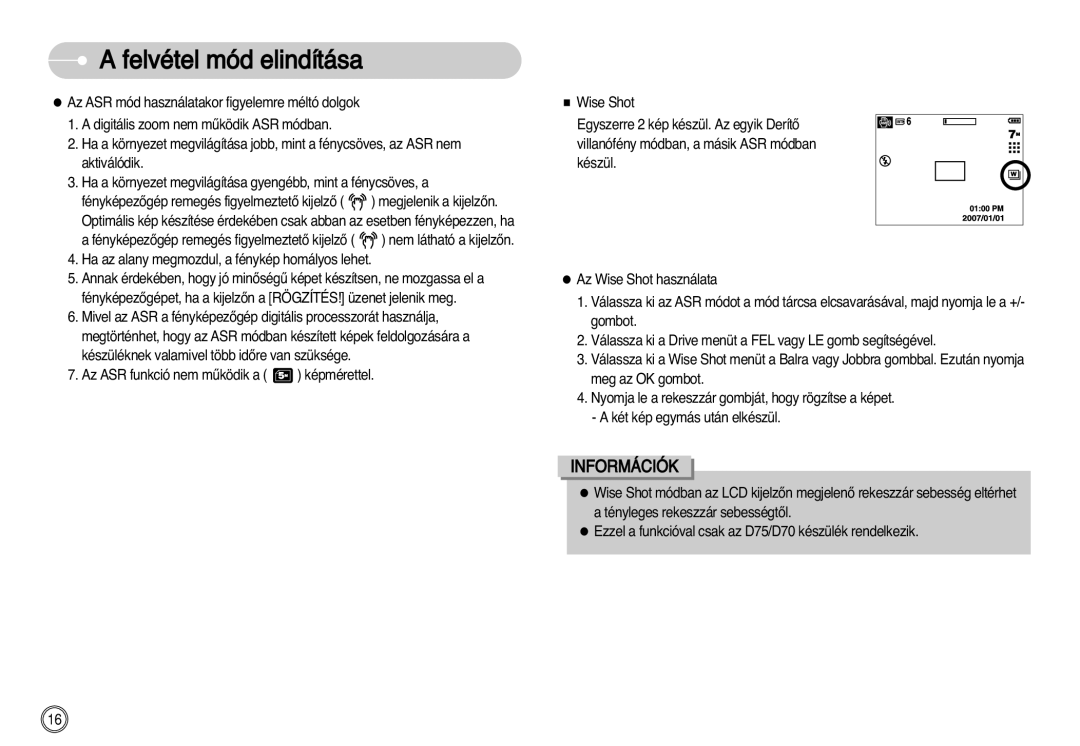 Samsung EC-D60ZZBHB/DE manual Ha az alany megmozdul, a fénykép homályos lehet 