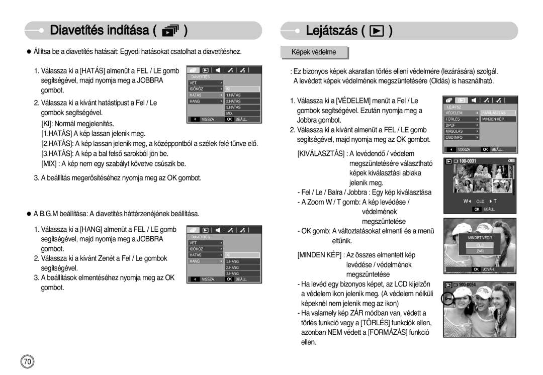 Samsung EC-D60ZZBHB/DE manual Lejátszás 