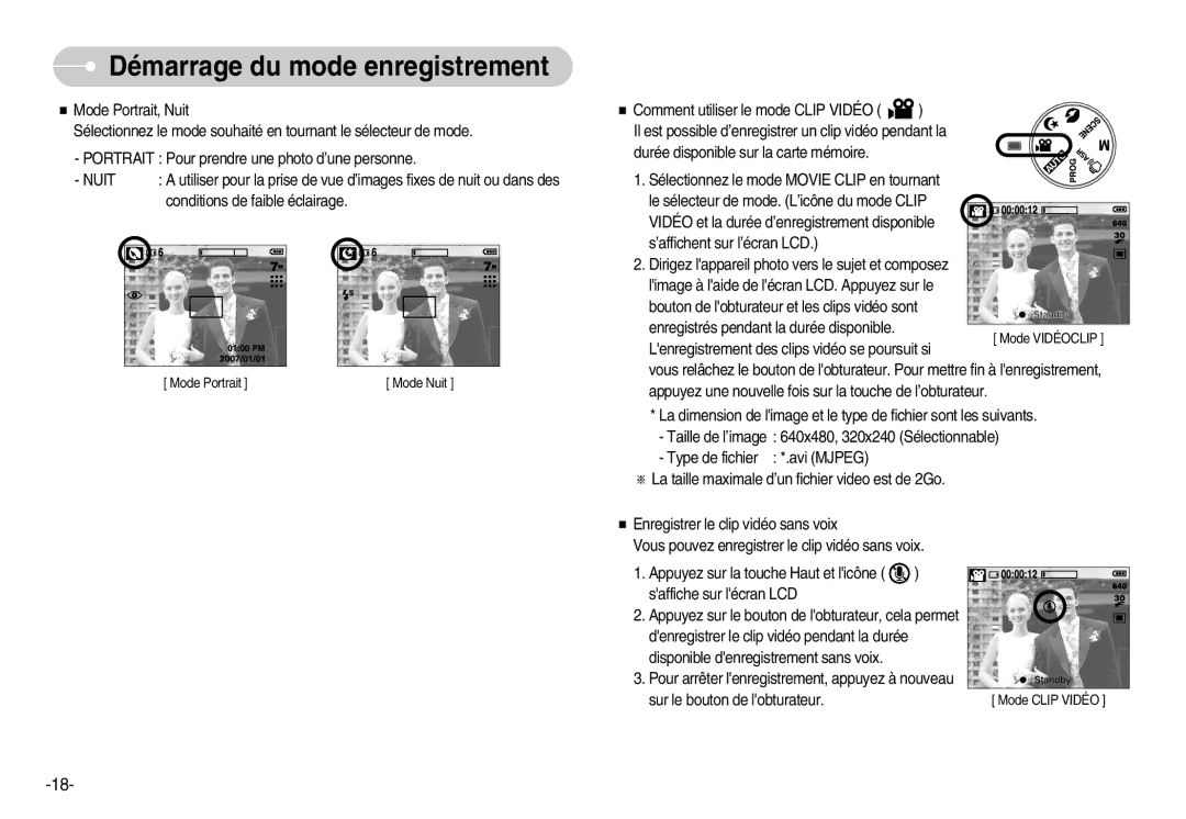 Samsung EC-D60ZZSFM/E1, EC-D70ZZBBC/FR Comment utiliser le mode Clip Vidéo, Lenregistrement des clips vidéo se poursuit si 