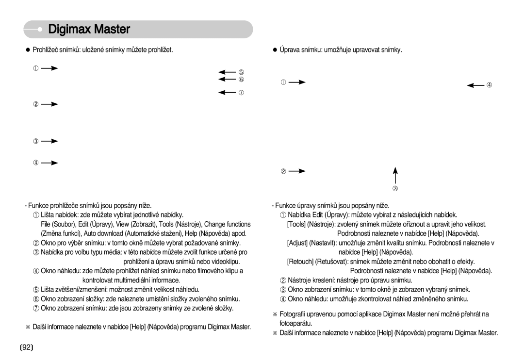 Samsung EC-D60ZZSHB/DE, EC-D75ZZBDB/DE, EC-D60ZZBHB/DE, EC-D70ZZSDB/DE, EC-D70ZZBDB/DE manual Digimax Master 