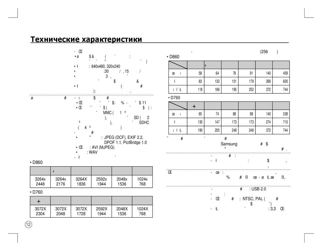 Samsung EC-D760ZSDB/E3, EC-D860ZSBC/FR, EC-D860ZSBD/FR, EC-D860ZSBB/FR, EC-D860ZSDB/E3, EC-D760ZSBB/FR, EC-D760ZSBB/IT · D860 