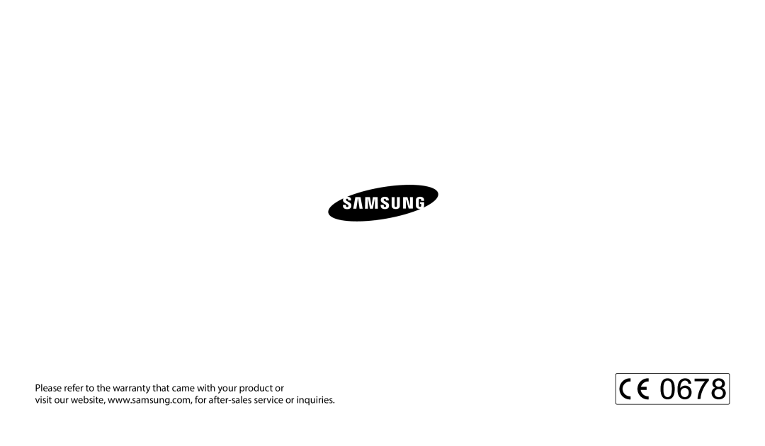 Samsung EC-DV150FBPBUS user manual Please refer to the warranty that came with your product or 