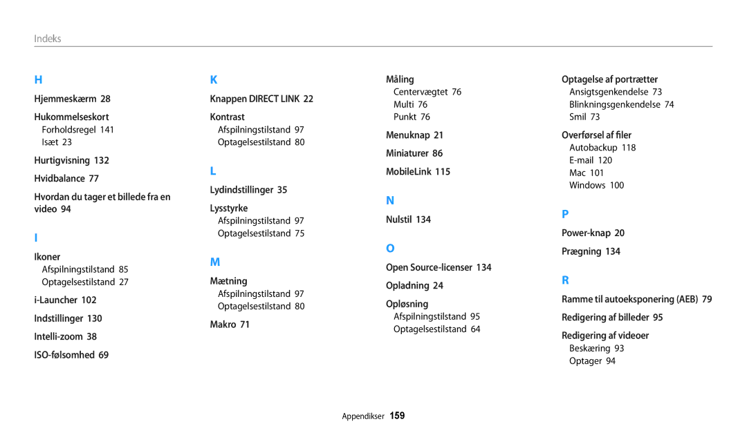 Samsung EC-DV150FBPWE2 manual Forholdsregel Isæt, Centervægtet Multi Punkt, Ansigtsgenkendelse Blinkningsgenkendelse Smil 