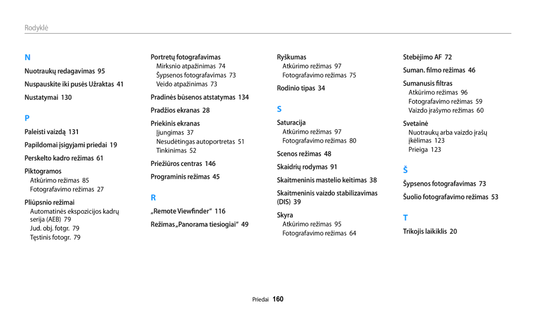 Samsung EC-DV150FBPBE2, EC-DV150FBPWE2 Atkūrimo režimas Fotografavimo režimas, Automatinės ekspozicijos kadrų serija AEB 