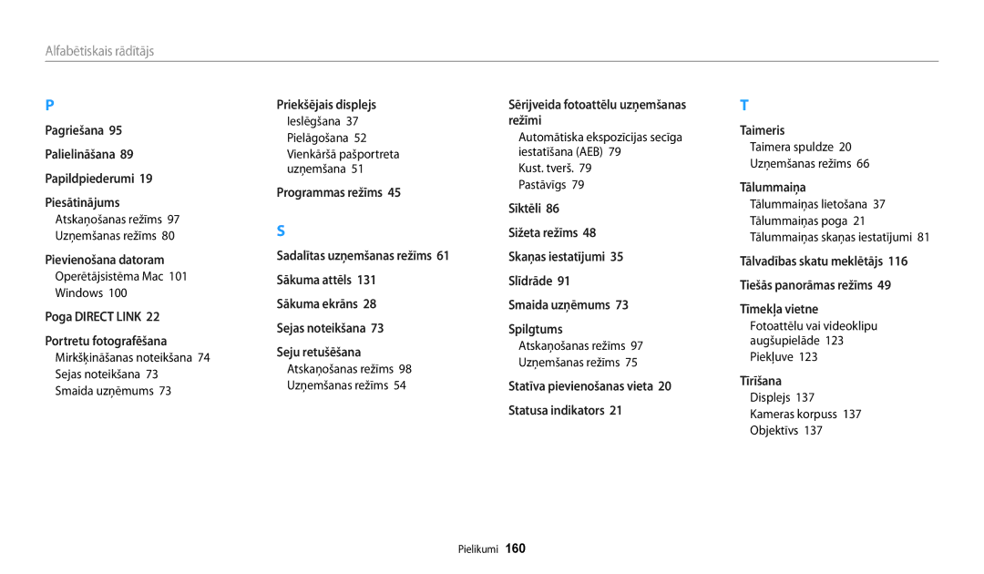 Samsung EC-DV150FBPBE2 manual Operētājsistēma Mac 101 Windows, Ieslēgšana, Automātiska ekspozīcijas secīga iestatīšana AEB 