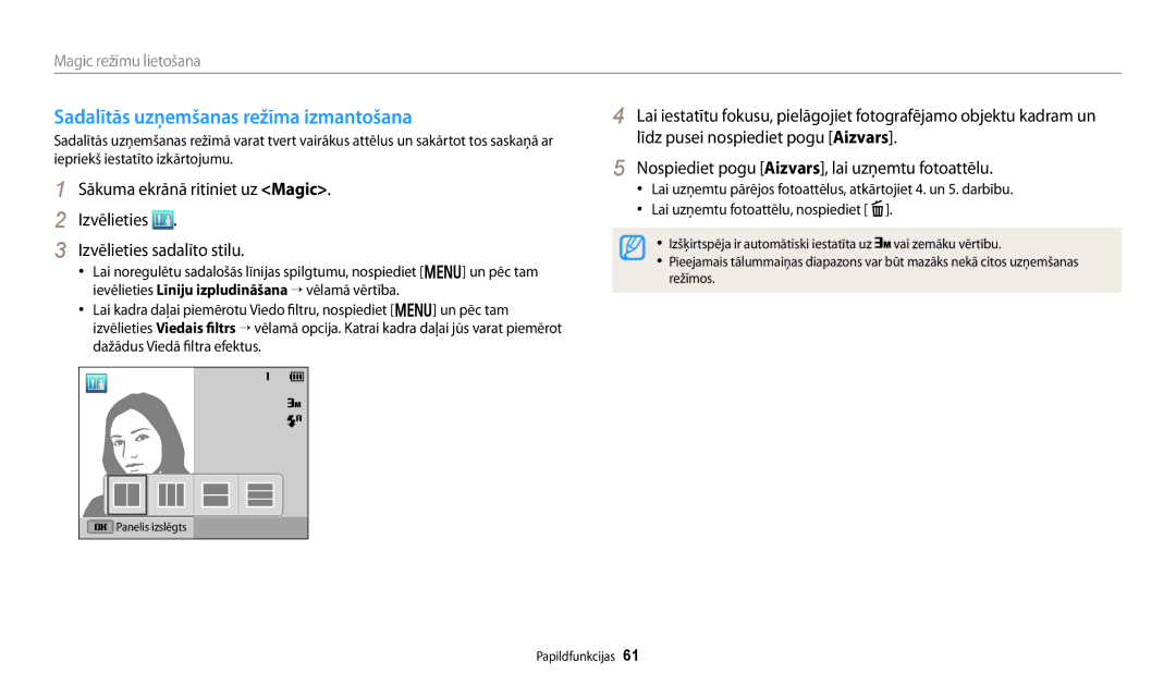 Samsung EC-DV150FBPWE2, EC-DV150FBPBE2 manual Vai zemāku vērtību 