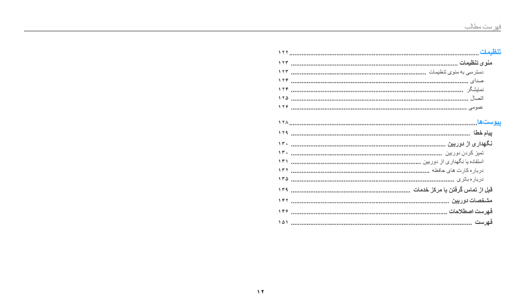 Samsung EC-DV180FBDBSA, EC-DV180FBDPSA, EC-DV180FBDWSA manual بلاطم تسرهف 