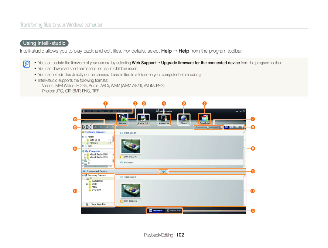 Samsung EC-DV300FBPBUS user manual Using Intelli-studio 