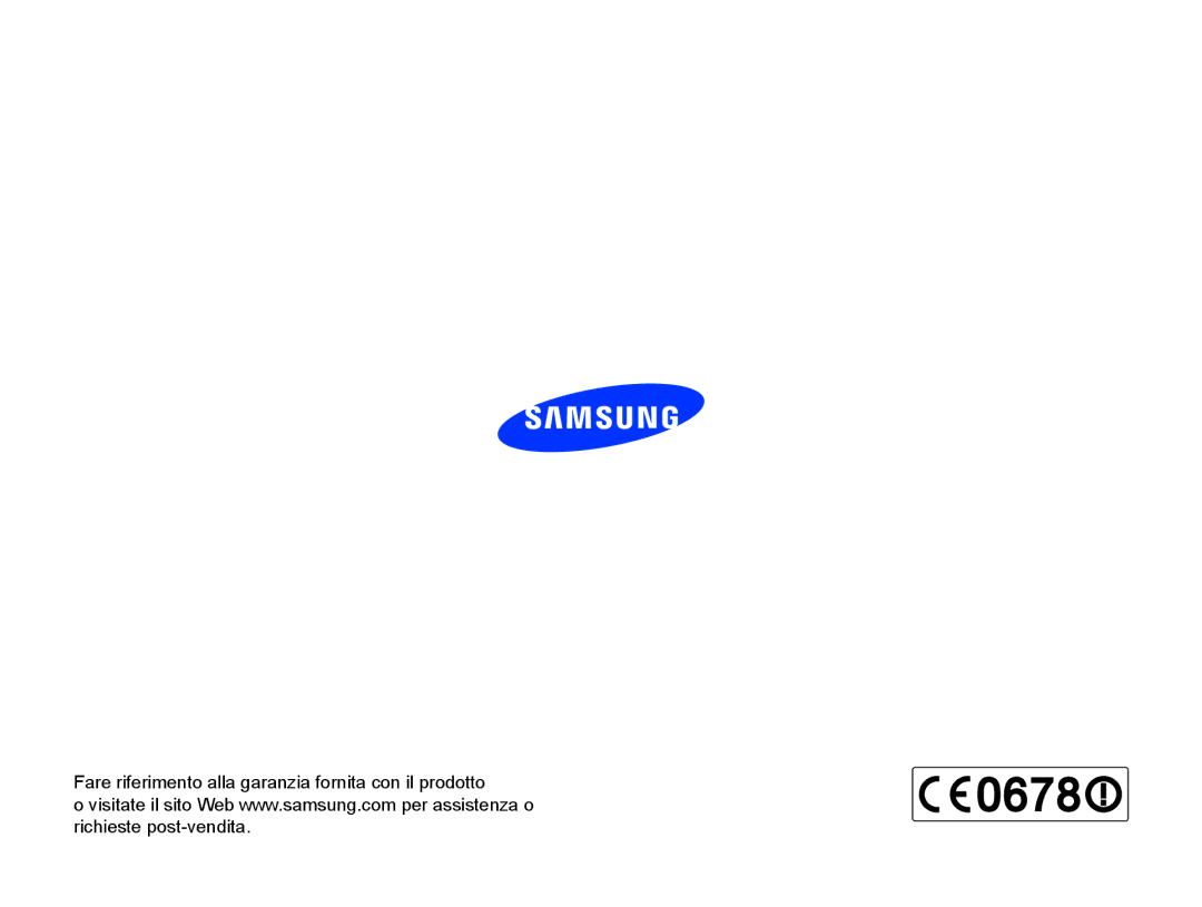 Samsung EC-DV300FBPUE1, EC-DV300FBPBE1, EC-DV300FDDUME manual Fare riferimento alla garanzia fornita con il prodotto 