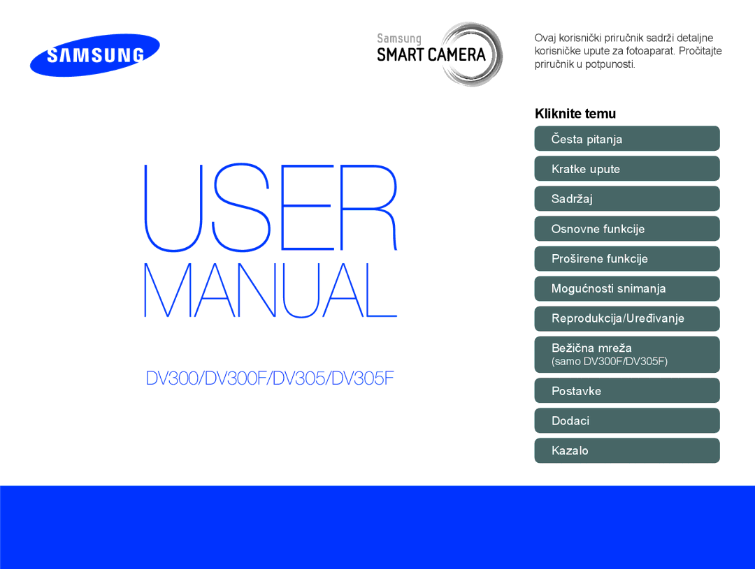 Samsung EC-DV300FBPRE3, EC-DV300FBPBE3, EC-DV300FBPSE3 manual DV300/DV300F/DV305/DV305F 