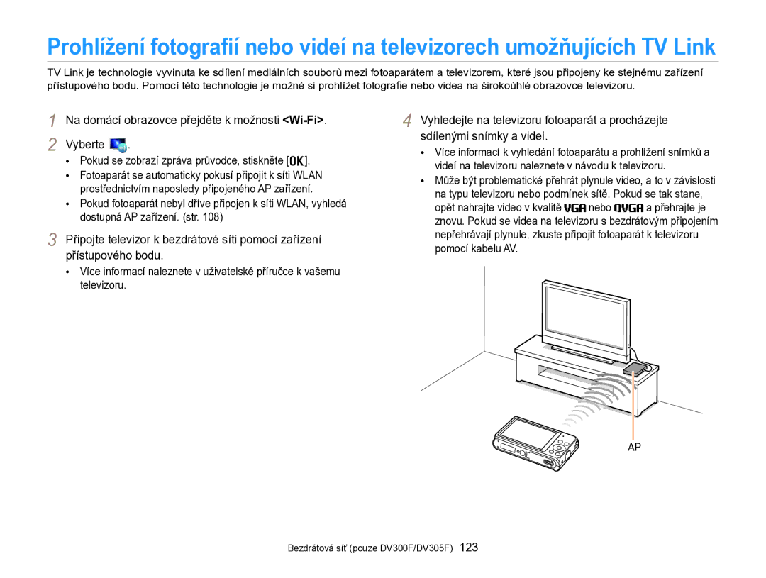 Samsung EC-DV300FBPBE3 manual Na domácí obrazovce přejděte k možnosti Wi-Fi Vyberte 