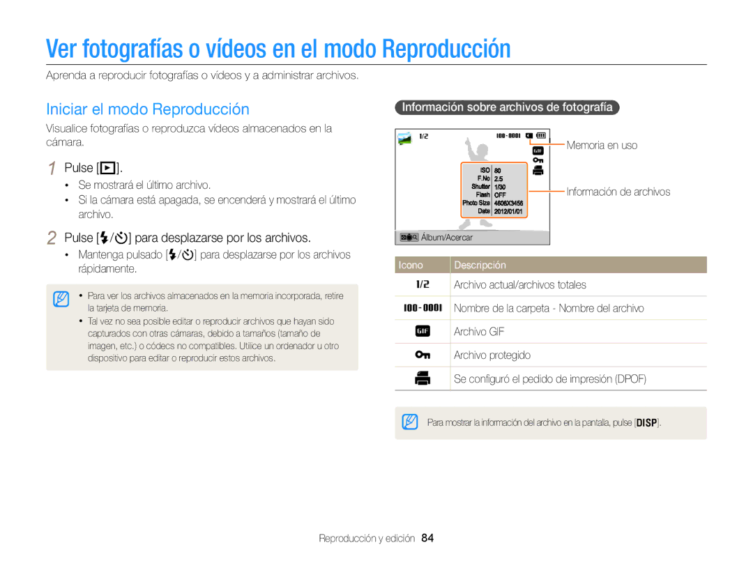 Samsung EC-DV300FBPBE1 manual Ver fotografías o vídeos en el modo Reproducción, Iniciar el modo Reproducción, Pulse P 