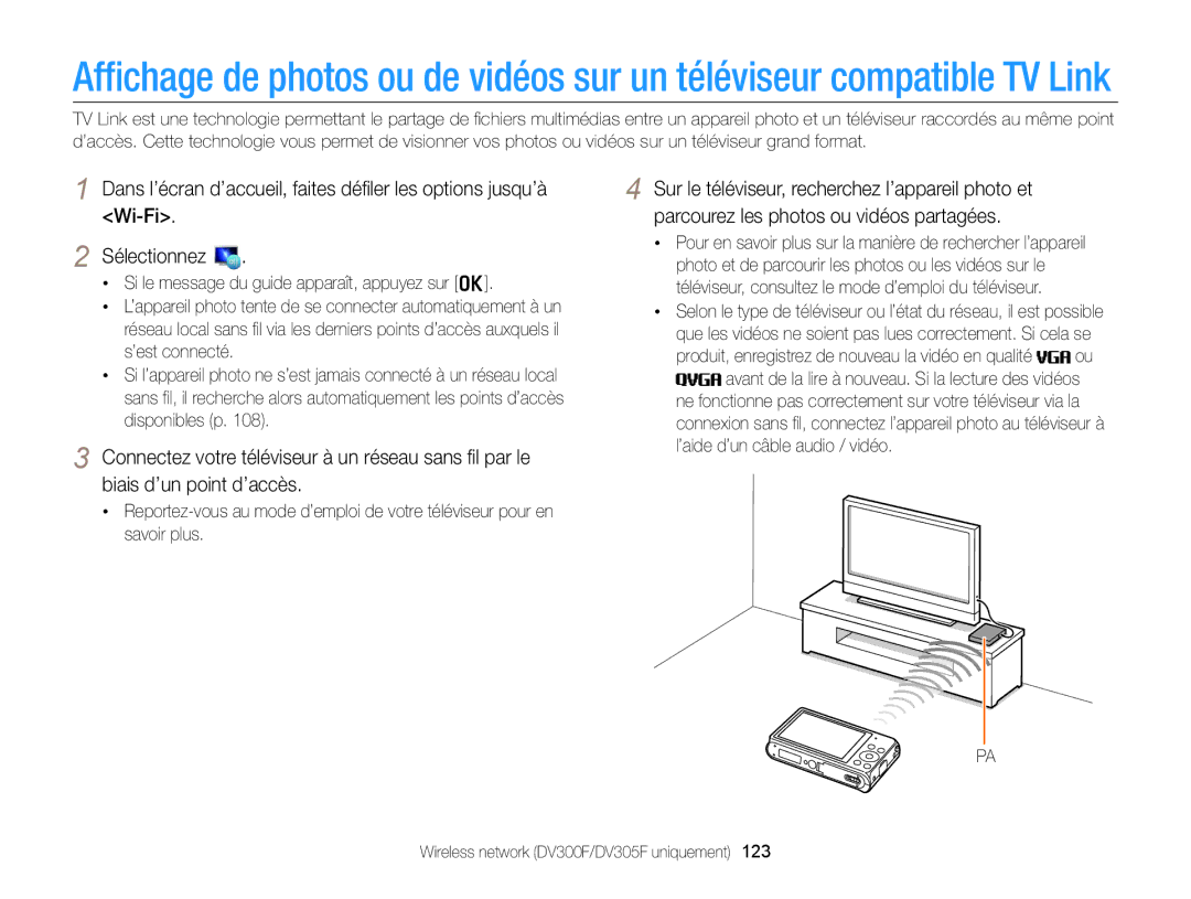 Samsung EC-DV300ZBPBE1, EC-DV300ZBPRE1, EC-DV300FBPLE1, EC-DV300FBPRE1 manual Si le message du guide apparaît, appuyez sur o 