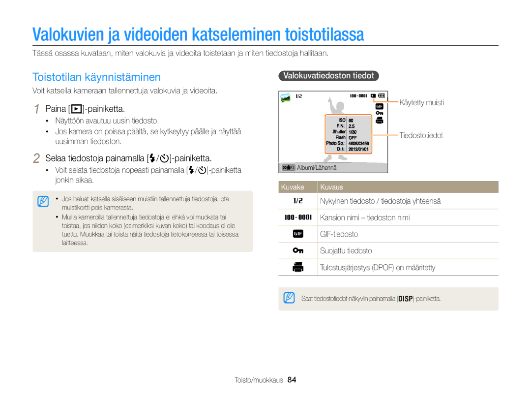 Samsung EC-DV300ZBPBE2 Valokuvien ja videoiden katseleminen toistotilassa, Toistotilan käynnistäminen, Paina P-painiketta 