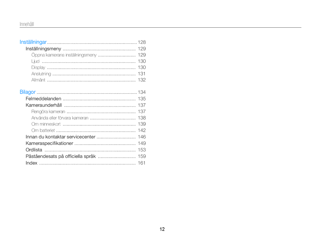 Samsung EC-DV300ZBPBE2, EC-DV300ZBPUE2, EC-DV300FBPUE2, EC-DV300FBPBE2, EC-DV300FBPRE2, EC-DV300ZBPRE2 manual 128 